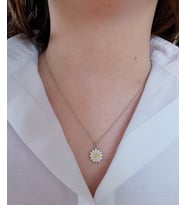 papatyalı gümüş kolye (Gümüş)