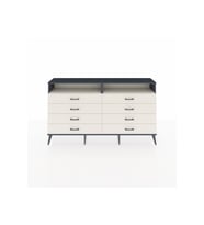 Arges Konsol 2 Raflı 8 Çekmeceli  176x30x99 Antrasit-Aytaşı