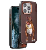 Iphone 16 Perma Desenli Kapak - Kahverengi