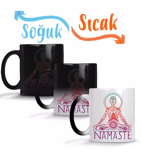 Namaste Yoga 02 Sihirli Kupa Bardak Porselen
