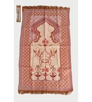 Desenli İnce Şpinger Seccade 100x66 Cm Misvak Hediyeli Spinger   2
