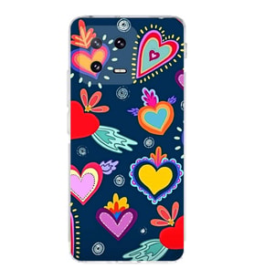 PrintiFy Xiaomi Mi 13 Pro ile Uyumlu Retro Color 3  Kamera Korumalı Şeffaf  Kılıf