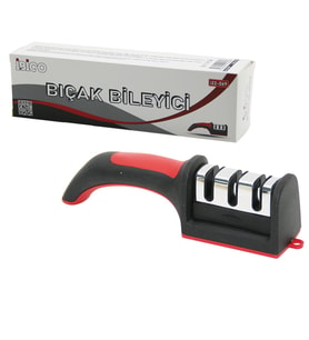KUTULU  BIÇAK BİLEME  3 BOĞUMLU  RENKLİ PLASTİK SAPLI (4767)