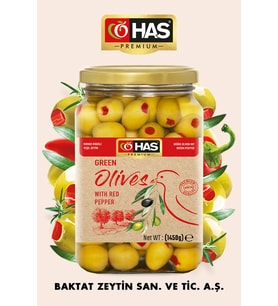 Biber Dolgulu Yeşil Zeytin 1600cc