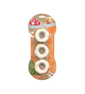 8in1 Delight Rings Yuvarlak Köpek Çiğneme Ödül Kemiği 3 'lü 119 Gr