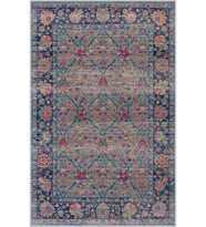 Eliana Home Baskılı, Yıkanabilir Kaymaz Taban Salon Halısı LNA1579-HT758 100x150 cm (Gri)