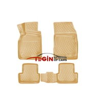 Renault Megane 3 STW 2009-2016 3D Havuzlu Paspas Bej (Çok Renkli)