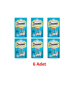 Dreamies Somon Balıklı Kedi Ödülü 6x60 gr
