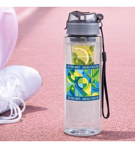 BK Gift Detoks Tasarımlı Süzgeç Hazneli Suluk 500 ml -2, BPA İçermeyen Detoks Matara