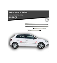 SKODA FABIA 2014 ÜZERİ YAN KAPI KORUMA ÇITASI PLASTİK + KROM