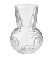 Dekoratif Vazo Küçük Boy Karaf 17 Cm Saydam Cam Meridyendukkan  (Şeffaf)