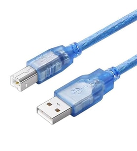 Fully G-534DB Şeffaf Mavi 3 Metre Usb Yazıcı Kablosu