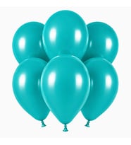 Turkuaz Renk Lateks Pastel Balon (30 cm) - 6 Adet
