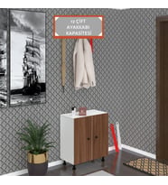 Kenzlife ayakkabılık cimcime4 cvzbyz 68*060*32 kapaklı 4 raflı 12 çift ayakkabı kapasitesi