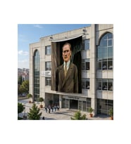 Takım Elbise Gazi Mustafa Kemal Atatürk Poster Bayrak Raşel Kumaş 6x9 metre ATA55