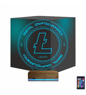 Luvivia Crypto Lite Coin 3D Lamba - Masa Gece Lambası