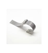 18mm Beyaz Renk Hasır İnce Örgü Çelik Kaplama Metal Saat Kordonu