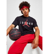 Nike Jordan Air Wordmark Graphic Tshirt Orange Jordan Grafik Baskılı Tişört Siyah