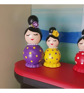 2 Li Sevimli Biblo Bebek Seti (Mor-Sarı)