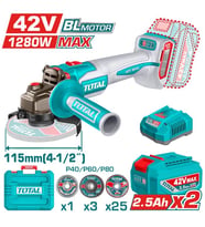 TOTAL LI-ION AKÜLÜ KÖMÜRSÜZ 42V TAȘLAMA TAGLI4128112E