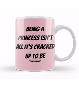 Princess Diana Quotes Art GiftUK Vintage Retro Style Kupa Bardak Porselen