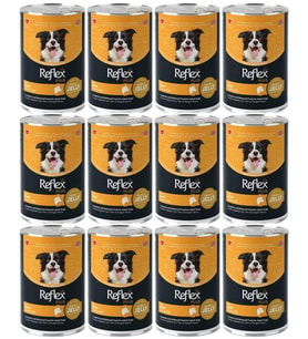 Reflex Plus Jöle İçinde Dana Etli Yetişkin Konserve Köpek Maması 400 Gr*12 ADET