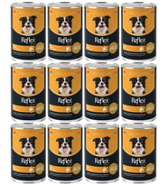 Reflex Plus Jöle İçinde Dana Etli Yetişkin Konserve Köpek Maması 400 Gr*12 ADET