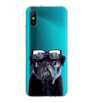 PrintiFy Xiaomi Redmi 9A ile Uyumlu 1mm Slim Fit Köpek 3 050f Baskılı Şeffaf  Kılıf