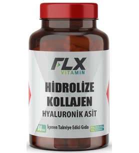 Flx Collagen Kolajen Tip-1-2-3 Hyoluronic Vitamin C 60 Tablet