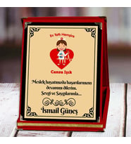 Hemşire Baskılı Plaket (5. Tasarım)  Kişiye Özel (Kırmızı)
