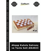 Özel Üretim Oyun Hediye Ahşap Kutulu Satranç ve Tavla Seti Alk4023