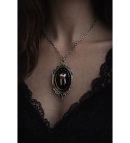 Diş Hekimi Diş Figürlü Siyah Vintage Tasarım Kolye – Metal Zincirli Unisex Kolye