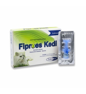 Fiproes Kedi Dış Parazit(Pire,Kene,Bit) Ense Damlası/İlacı 1 Paket - 0,5ML'lik 3 Tüp