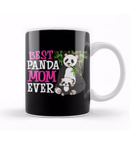 Cute Best Panda Mom Ever Adorable Panda Family Kupa Bardak Porselen