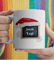 Noel Şapkalı Yazılı İsimli Kupa Kişiye Özel