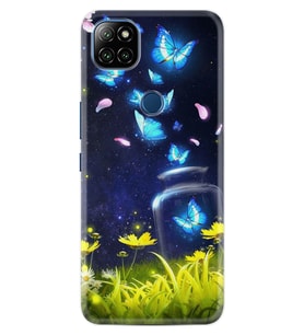 Casper E30 F20 X20 Kılıf Desemli Silikon Neon Butterflys 1309