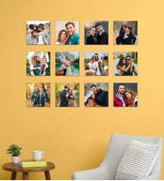 Kişiye Özel 12 Fotoğraflı Kare Mdf Tablo