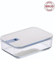 Neoflam Perfect Seal Dikdörtgen Cam Saklama Kabı, Bej, 2300 Ml