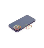 İphone 12 Renkli Kamera Lens Koruma Cam - Tcu-Kırmızı
