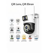 4MP Dual Kamera 360° WiFi IP Kamera – Renkli Gece Görüşlü, İnsan Takipli, Dış Mekan Güvenlik Kamerası