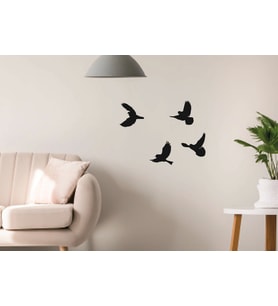Numa Concept,DÖRTLÜ KUŞ MDF TABLO-Duvar Süsü (Siyah)