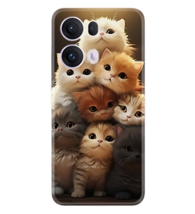 Oppo Reno 13F Kılıf Boutique Baskılı Resimli Kedicikler Pcode -027