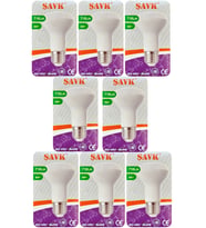 (8 Adet) Şavk 8W (54W) Sarı Işık (3000K) E27 Duylu (Kalın Duy) Led R63 Ampul