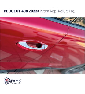 Peugeot 408 Krom Kapı Kolu 4 Kapı 5 Parça 2022> Paslanmaz Çelik
