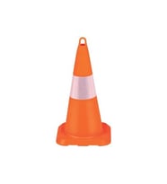 ÜSTÜN ESNEK PVC TRAFİK KONİSİ 50 CM TEK REFLEKTÖR