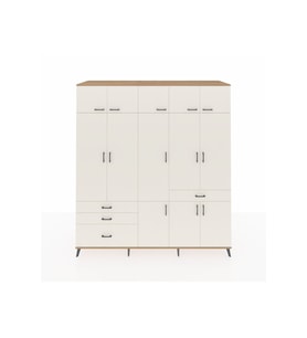 Kronos Dolap 8 Raflı 4 Çekmeceli 3 Askılı 220x59x243 Çam-Aytaşı/Aytaşı