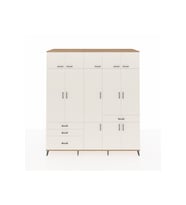 Kronos Dolap 8 Raflı 4 Çekmeceli 3 Askılı 220x59x243 Çam-Aytaşı/Aytaşı