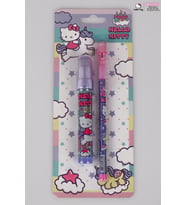 DEKOMUS İLE LİSANSLI HELLO KITTY 2'Lİ KIRTASİYE SETİ SİLGİLİ GEÇMELİ KURŞUN KALEM VE ROKET SİLGİ (Krem)