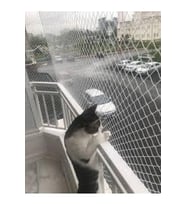 2,50 X 2 Metre Balkon Kedi Koruma Ağı Balkon Kedi Güvenlik Filesi Balkon Kapatma Ağı Kuş Önleme  (Çok Renkli)