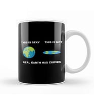 Real Earth Has Curves Flat Earth Kupa Bardak Porselen